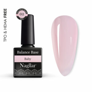 Baza kauczukowa Nagllar Balance Base Baby 10ml, delikatny róż, HEMA FREE TPO FREE