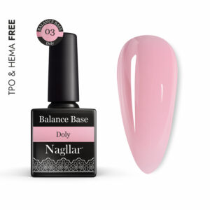 Baza kauczukowa Nagllar Balance Base Doly 10ml, ciepły róż, HEMA FREE TPO FREE