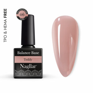 Baza kauczukowa Nagllar Balance Base Teddy 10ml, beżowy nude, HEMA FREE TPO FREE